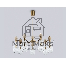 Люстра Ambrella light LH53287/7 BS/CL латунь/прозрачный E14*7 max 40W D815*900