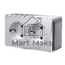 Розетка двойная с заземлением Werkel Gallant (серебряный) W5072106