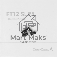 Вентилятор для корпуса DEEPCOOL FT12 SLIM черный, 120 мм, 1850 об/мин, 25.6 дБ, 4 pin