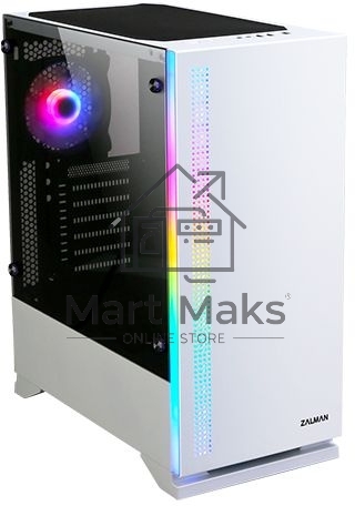 Компьютерный корпус ZALMAN S5, ATX, WHITE, WINDOW, 2xCOMBO (3.5
