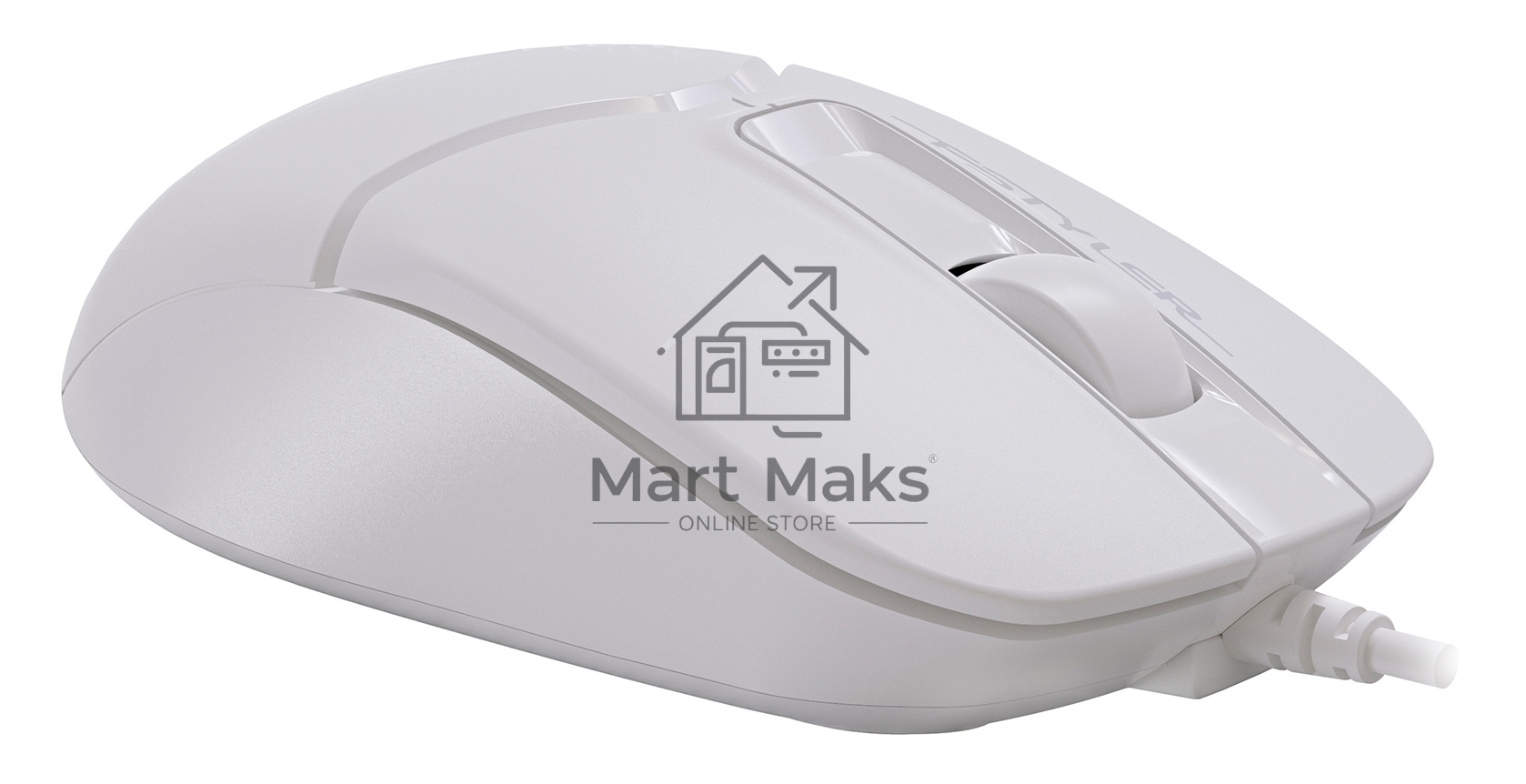 Мышь проводная A4Tech Fstyler FM12S белый, 1200 dpi, USB, кнопки - 3