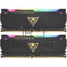 Оперативная память Patriot Viper Steel, DDR4, 32GB (2x16GB), 3600MHz, CL20, DIMM, с радиатором, RGB, черный