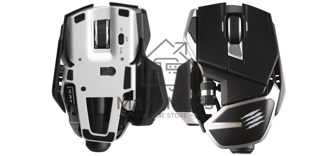 Мышь беспроводная/проводная Mad Catz R.A.T. DWS черный, 16000 dpi, радиоканал, Bluetooth, USB, кнопки - 14