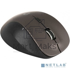 Мышь беспроводная Qumo Office Elite M55 коричневый, 2400 dpi, радиоканал, USB, кнопки - 6