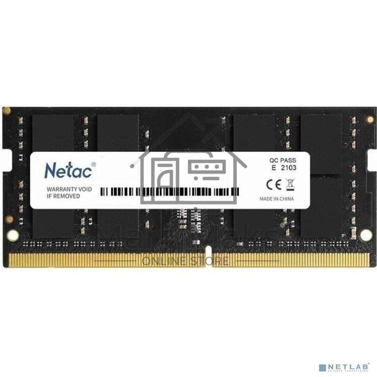 Оперативная память NETAC Basic, DDR4, 16GB (1x16GB), 3200MHz, CL22, SO-DIMM