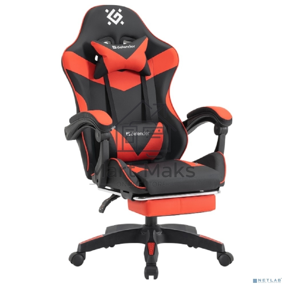 Кресло игровое Defender 64057 TORNADO BLACK/RED PU