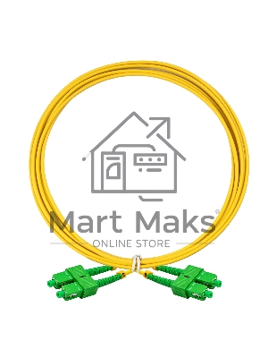 Патч-корд волоконно-оптический ExeGate FC-D-9-SC/APC-SC/APC-2M-LSZH (Шнур ВО SM 9/125 (OS2/G.652.D), SC/APC-SC/APC, Duplex, LSZH, 2м)