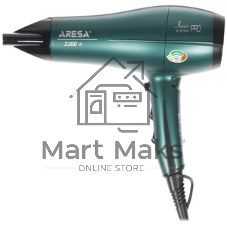 Фен ARESA AR-3218 зеленый, 2200 Вт, ионизация