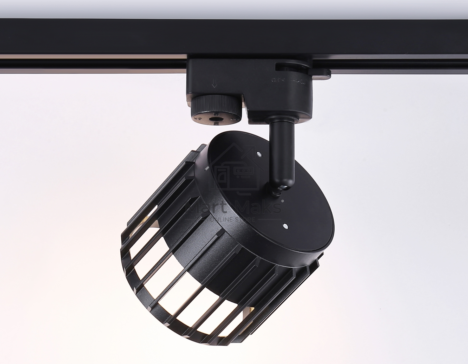 Трековый однофазный светильник Ambrella light GL5349 BK черный GX53 D100*80
