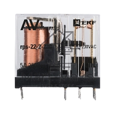 Реле промежуточное РП slim 22/2 5А 230В AC AVERES EKF rps-22-2-230