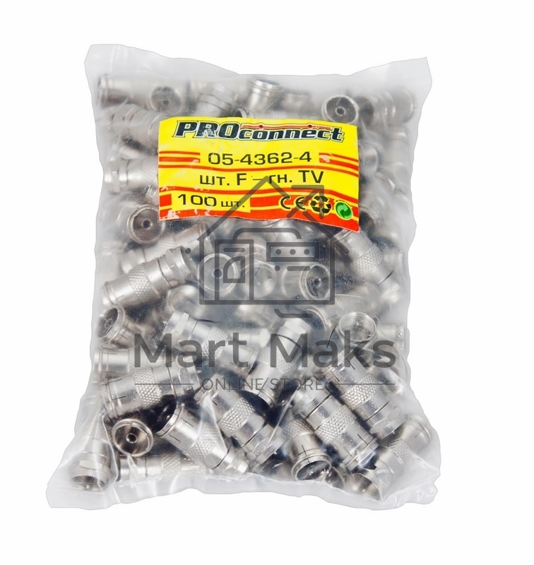 Переходник PROCONNECT (05-4362-4) ПЕРЕХОД штекер F - гнездо TV