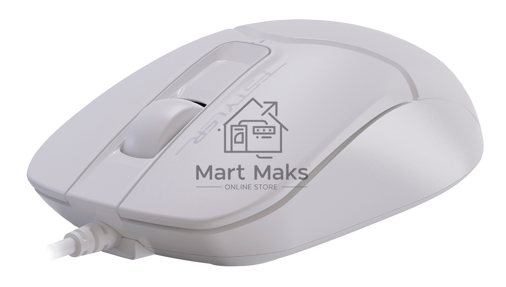 Мышь проводная A4Tech Fstyler FM12S белый, 1200 dpi, USB, кнопки - 3