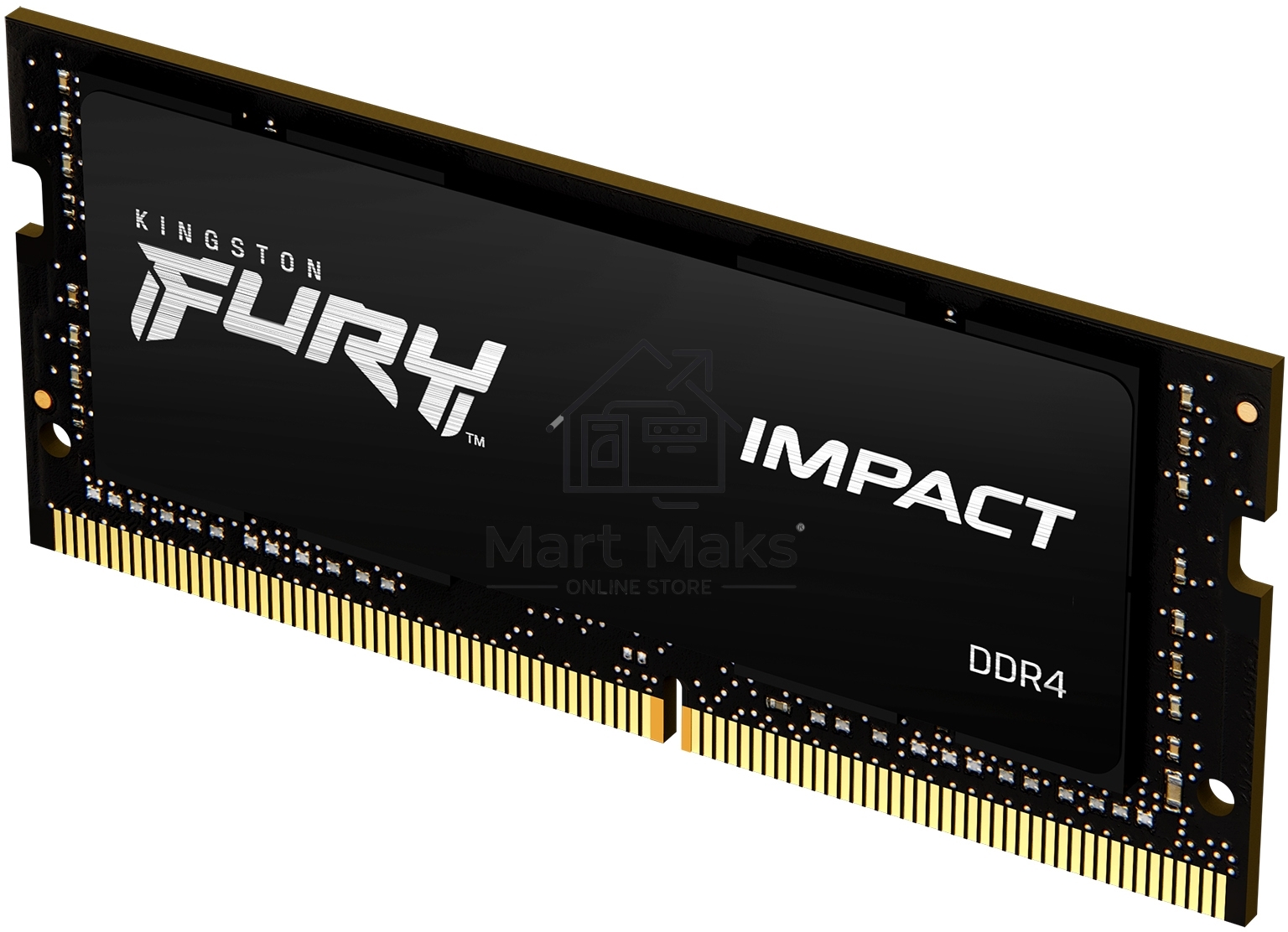 Оперативная память Kingston Fury Impact, DDR4, 16GB (1x16GB), 3200MHz, CL20, SO-DIMM