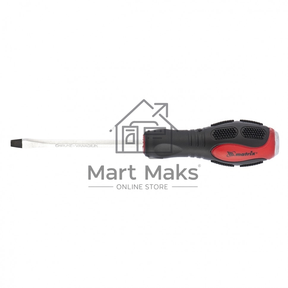 Ударная отвертка MATRIX, SL6x100 мм, двух-компонентная рукоятка, CrV Matrix 19115