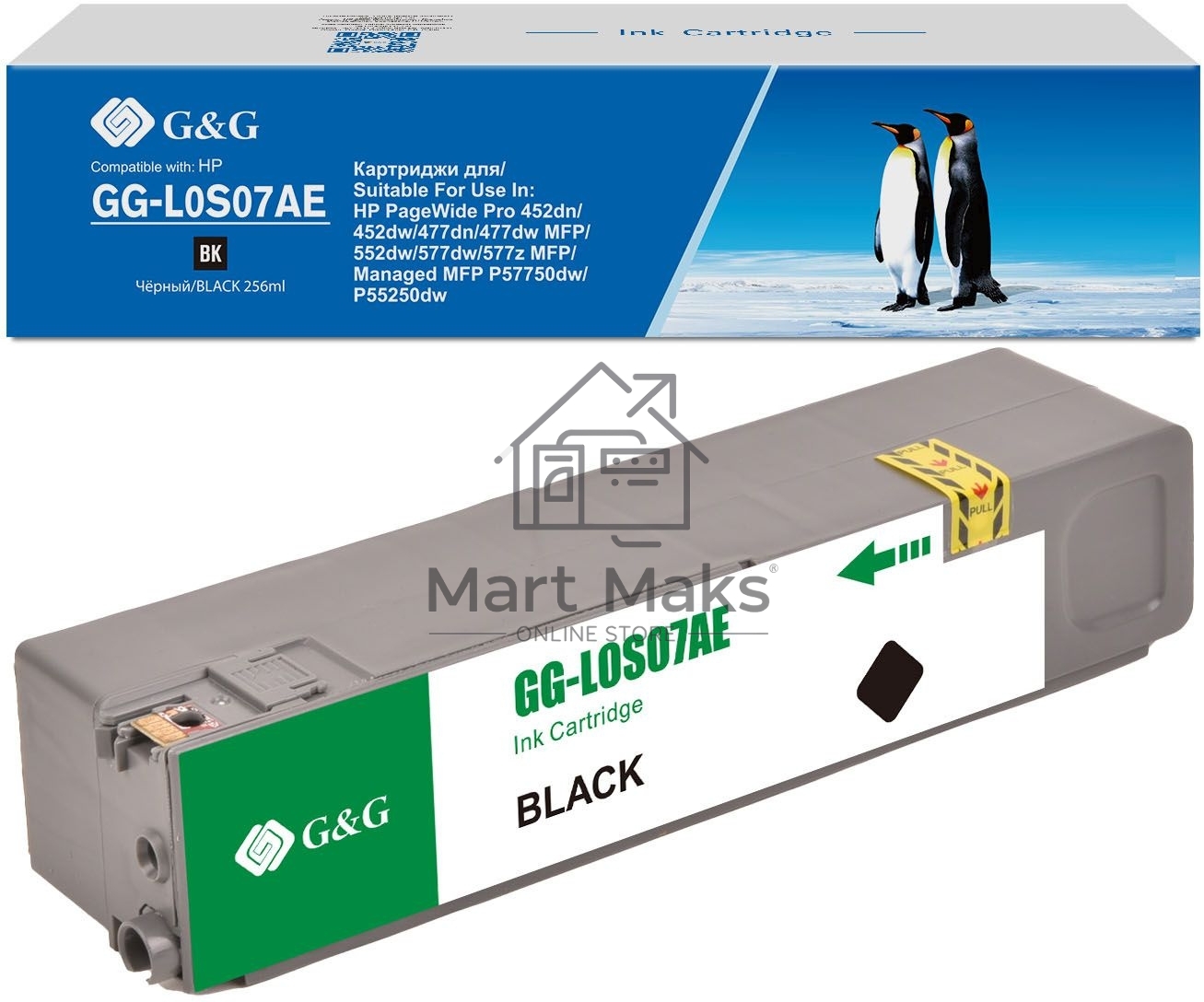 Картридж струйный G&G GG-L0S07AE черный (260мл) для HP PageWide Pro 452dn/452dw/477dn/477dw MFP