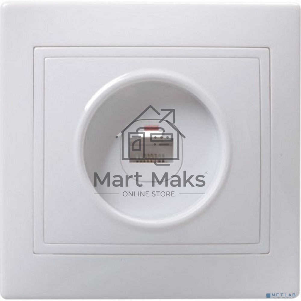 Розетка телефонная 1-м СП Кварта РТ10-КБ IP20 белый ИЭК ETK10-K01-DM