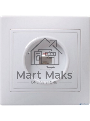 Розетка телефонная 1-м СП Кварта РТ10-КБ IP20 белый ИЭК ETK10-K01-DM