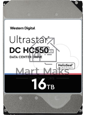 Жесткий диск WD SATA 16Tb 7200RPM 6Gb/S 512MB DC HC550 0F38466