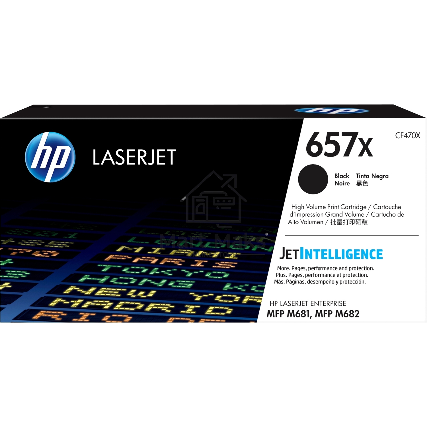 Картридж лазерный HP 657X черный для HP CLJ MFP M681/M682 (CF470X) 28000 стр