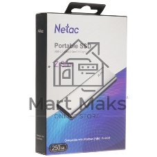 Внешний SSD Netac Z SLIM, 2TB, USB 3.2 Gen 2 Type-C, R/W 550/480, черный