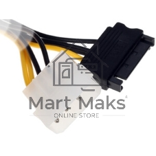 Разветвитель питания Cablexpert CC-PSU-82, Molex+SATA->PCI-Express 8pin, для подключения в/к PCI-Е (8pin) к б/п ATX