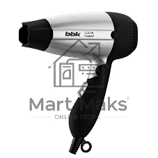 Фен BBK BHD1202 черный, 1200 Вт, компактный
