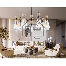 Люстра Ambrella light LH53287/7 BS/CL латунь/прозрачный E14*7 max 40W D815*900