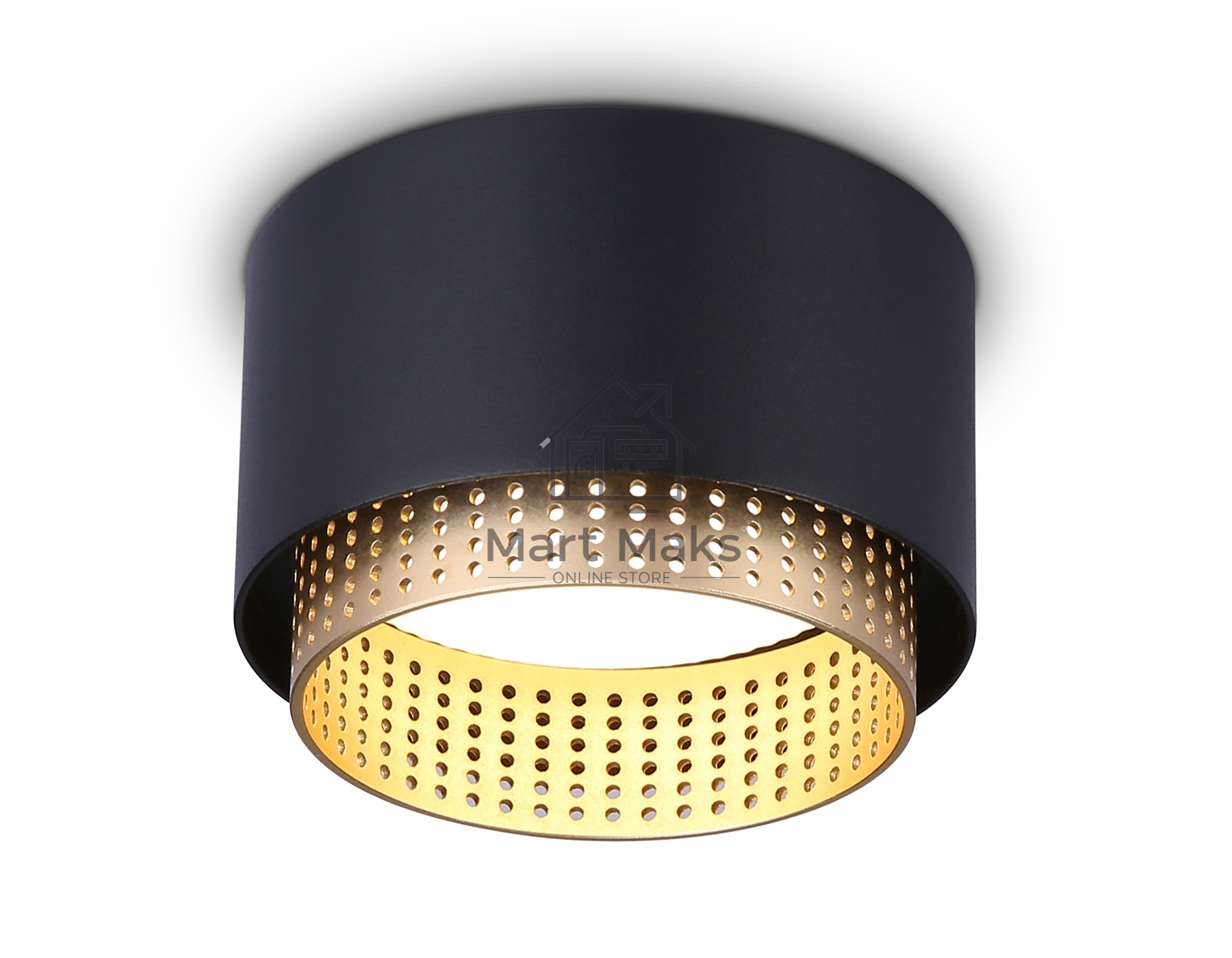 Светильник Ambrella light TN71275 BK/GD черный/золото GX53 max 12W D95*62