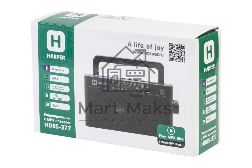 Радиоприёмник Harper HDRS-377 черный