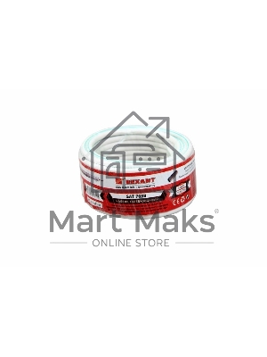 Кабель коаксиальный Rexant SAT 703B, 75 Ом, Cu/Al/Cu, 75%, бухта 10 м, белый