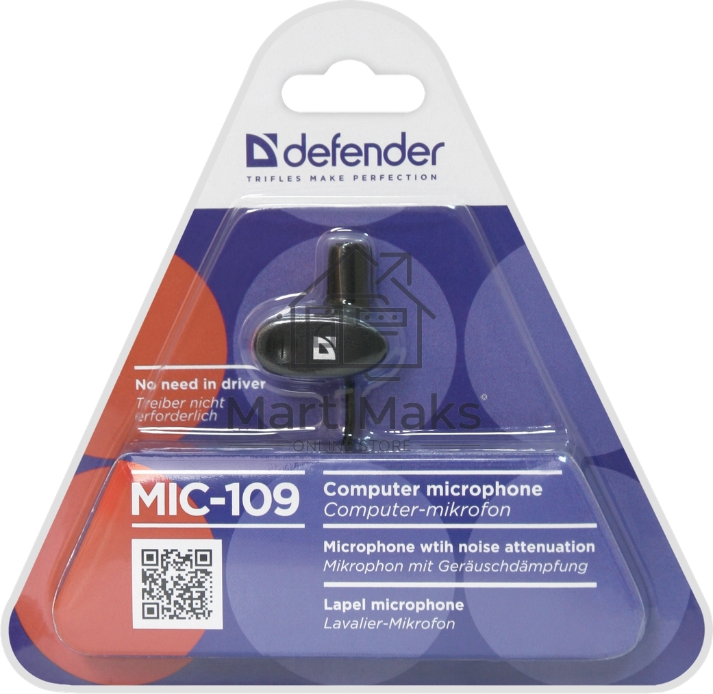 Микрофон MIC-109 черный 64109 Defender