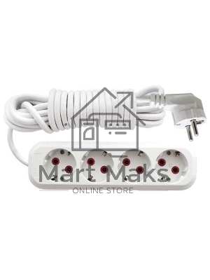 Удлинитель 4х5м с заземл. 10А IP20 У10-555 ПВС 3х0.75 UNIVersal 555-05