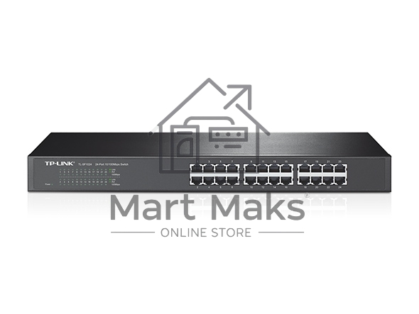 Сетевой коммутатор TP-Link SMB TL-SF1024 Коммутатор 24-port 10/100M Switch, 1U 19-inch rack-mountable steel case