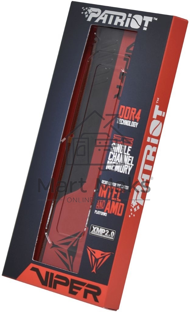 Оперативная память Patriot Viper Elite II, DDR4, 32GB (1x32 GB), 3200 MHz, CL18, DIMM, радиатор, красный, черный