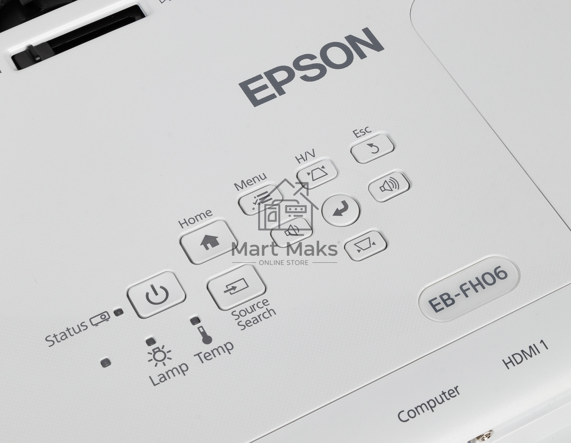 Проектор Epson EB-FH06 белый (LCD, 1920×1080, 3500Lm, 16000:1, 2.7 kg) (V11H974040)