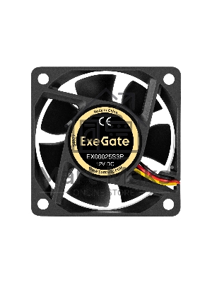 Вентилятор для корпуса ExeGate EX06025S3P черный, 60 мм, 3500 об/мин, 24 дБ, 3 pin