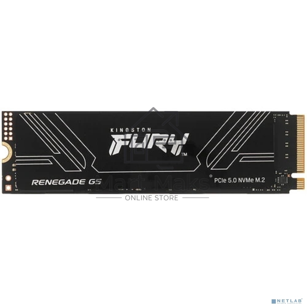 Твердотельный накопитель Kingston SSD Fury Renegade, 1024GB, M.2(22x80mm), NVMe, PCIe 5.0 x4, 3D TLC, R/W 14200/11000MB/s, IOPs 2 200 000/2 150 000, TBW 1000, DWPD 0.5 (12 мес)