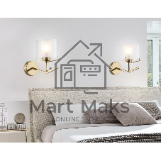 Настенный светильник Ambrella light LH57010 BS/FR латунь/белый матовый E14 max 40W 280*150*220