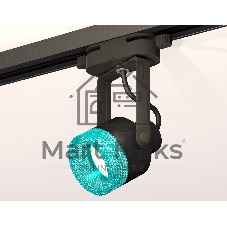 Светильник Ambrella light XT6602063 PBK/BL черный полированный/голубой MR16 GU10 (C6602, N6153)