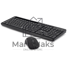 Комплект клавиатура+мышь Oklick S275W беспроводной, USB, 1600 DPI, чёрный