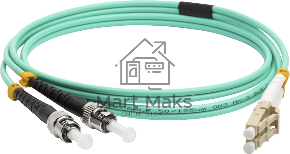 Патч-корд Lanmaster LAN-2LC-2ST/OM3-1.0 2x9/125 OS1/OS2 LC дуплекс-ST дуплекс 1м LSZH