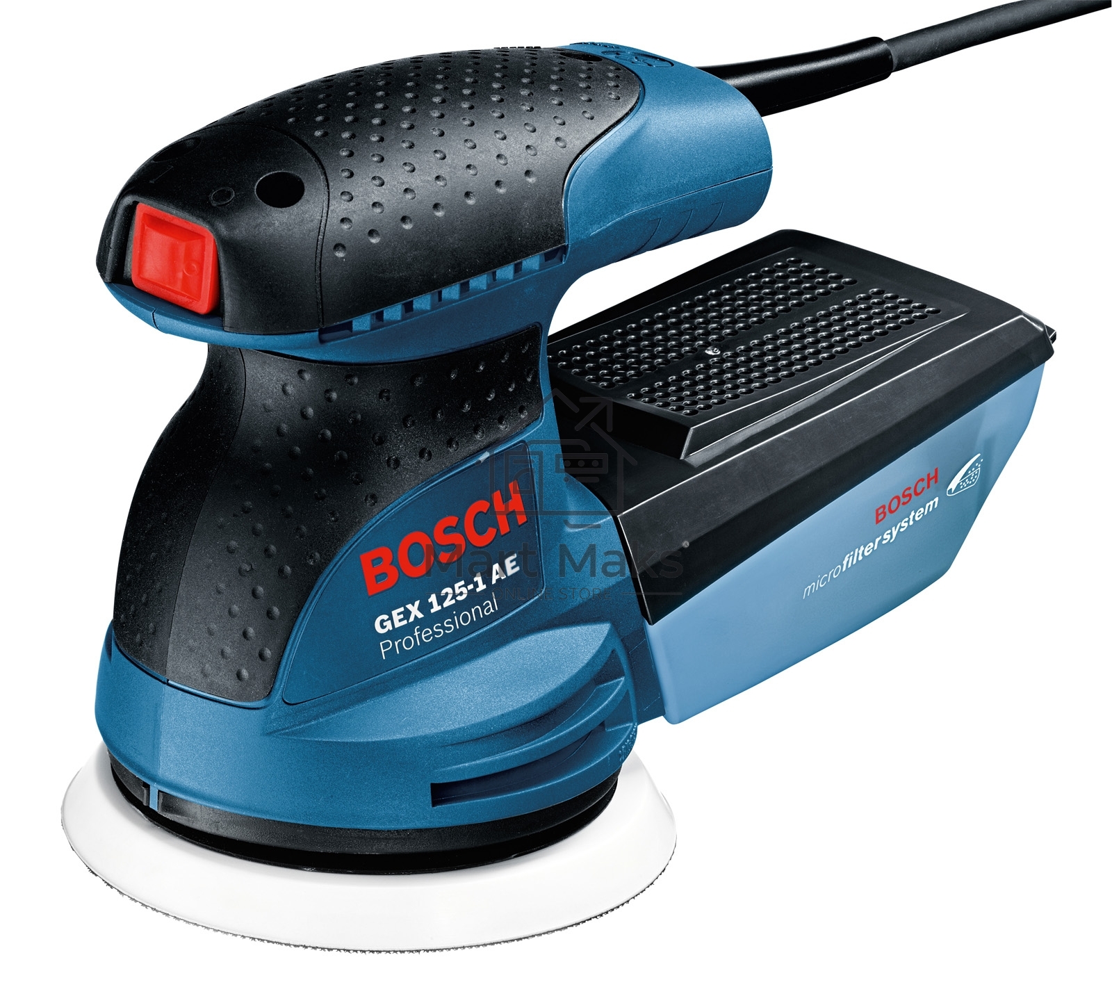 Эксцентриковая шлифмашина Bosch GEX 125-1 AE (250 Вт, 125мм, рег.ск, 1.3 кг, коробка) 0601387500