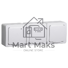 Розетка IEK ERMP32-K01-16-54-EC РСб23-3-ГПБб роз 3м с з/к о/у IP54 (белый) ГЕРМЕС PLUS