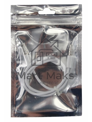 Аудиокабель Rexant 3,5 мм штекер-штекер 0,5 м белый