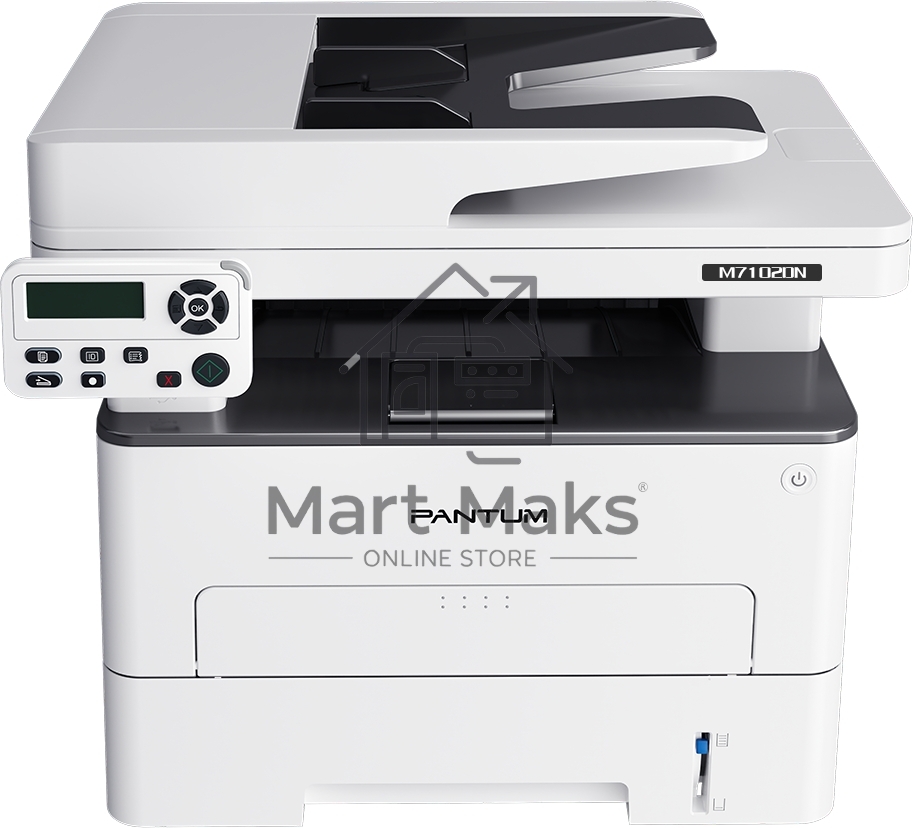 МФУ лазерный Pantum M7102DN, A4, ч/б, печ. до 33 стр/мин., скан. до 24 стр/мин., 1200x1200dpi, USB, RJ-45