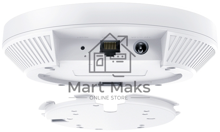 Потолочная точка доступа TP-Link EAP653 AX3000 Ceiling Mount Dual-Band Wi-Fi 6 Access Point, 1?1Gbps RJ45 Port, 574Mbps at2.4 GHz + 2402 Mbps at 5 GHz, 802.3at POE, 2?Internal Antennas