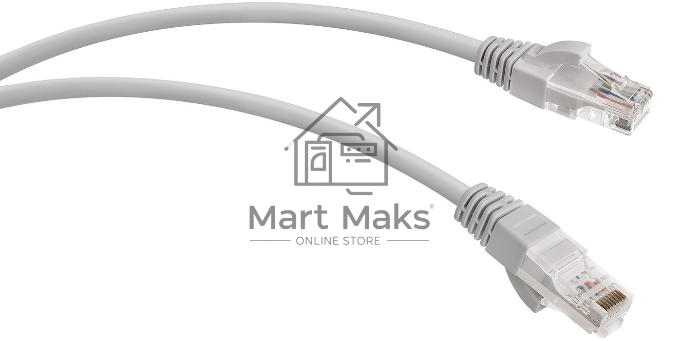 Патч-корд WRline WR-PC-RJ45-UTP-5E-0.3-GY UTP RJ-45 вил.-вилка RJ-45 кат.5E 0.3м серый LSZH (уп.:1шт)