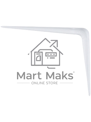 Кронштейн угловой с ребром 250 х 300 мм, белый Сибртех