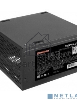 Блок питания ExeGate 700PPH-LT-S RTL (EX282048RUS-S), 700Вт, 80 PLUS, 120Вт, черный