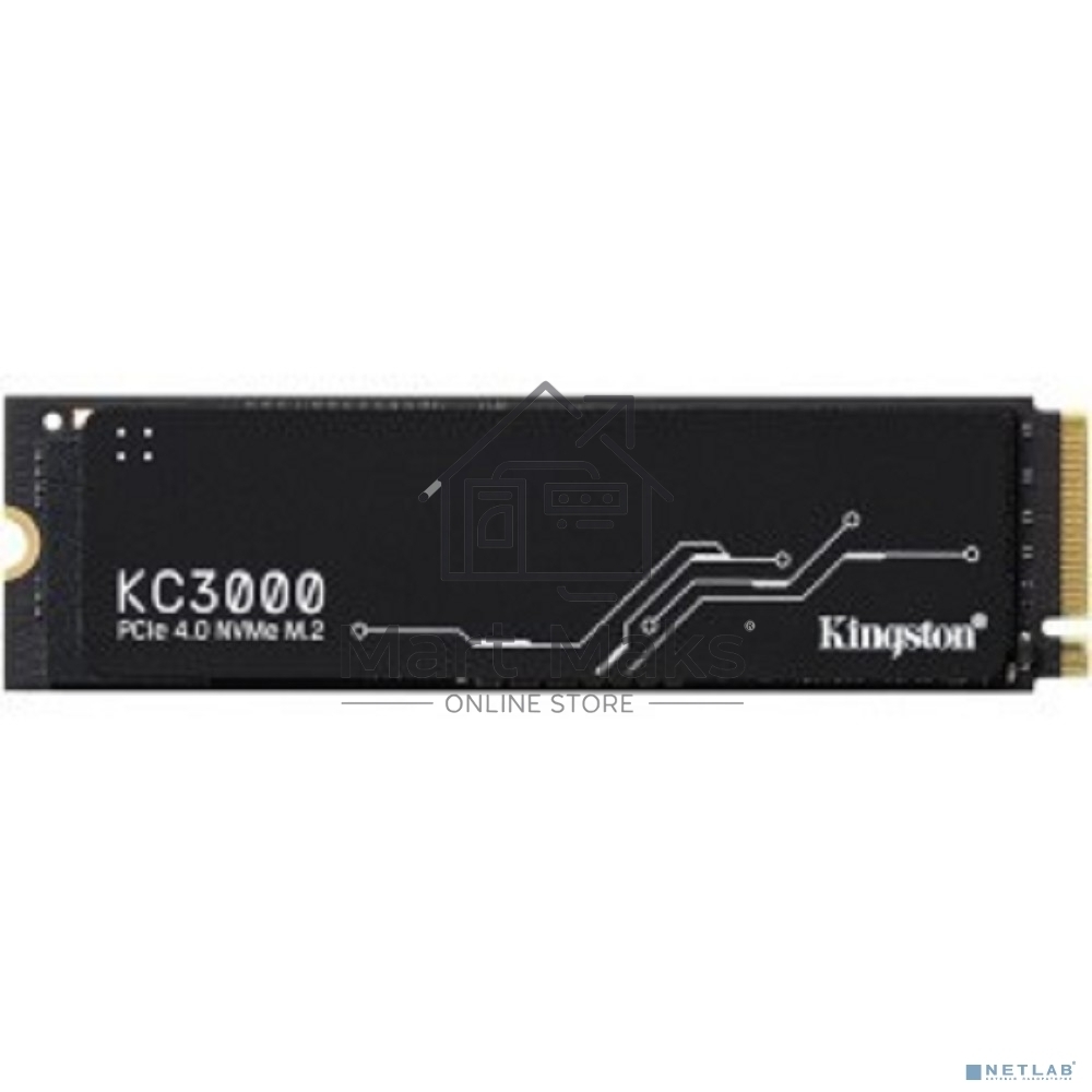 Накопитель SSD Kingston KC3000, 2Tb, PCIe 4.0 x4, M.2 2280, NVMe, R/W 7000/7000, с радиатором